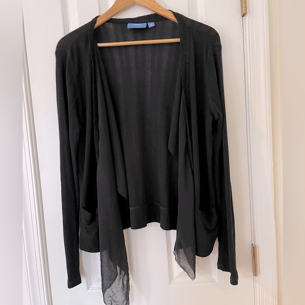Simply Vera Black Drape Sweater